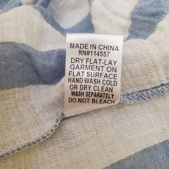 Altar’d State Embroidered Striped Blouse Size Medium - Picture 9 of 9